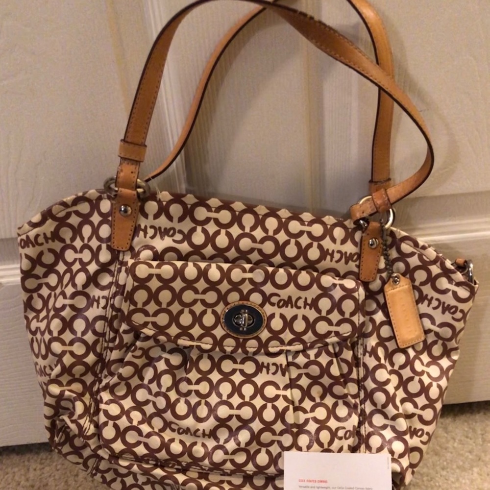 Coach Brown and Tan Crossbody Bag